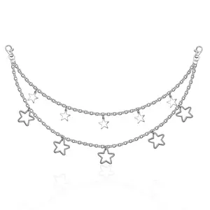 Rock Punk Pants Chain, Hollow Star Waist Chain, Multi Layers Chain,Hip Hop Style Decoration,Accessories Gifts For Women