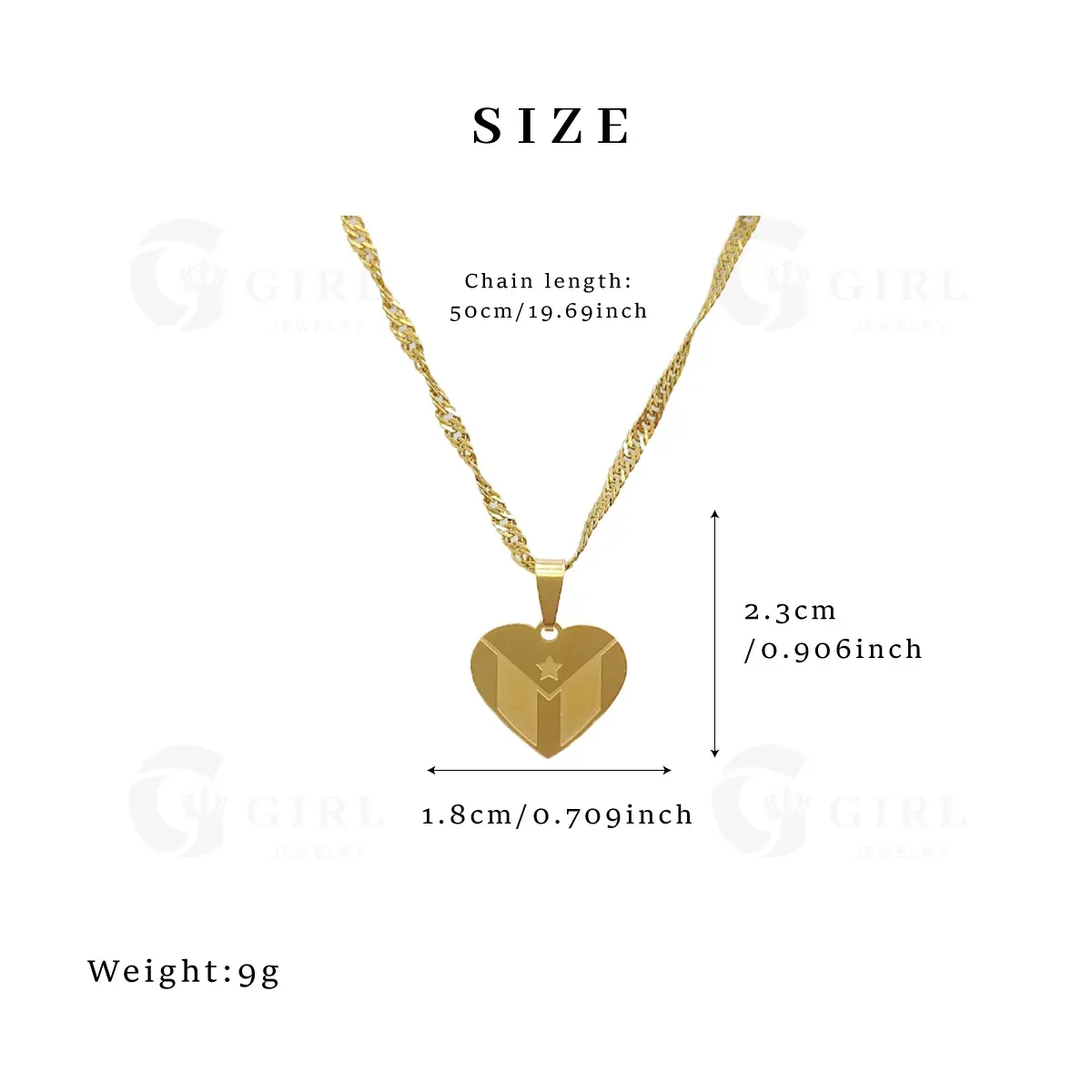 P-Puerto Rico--Heart Golden