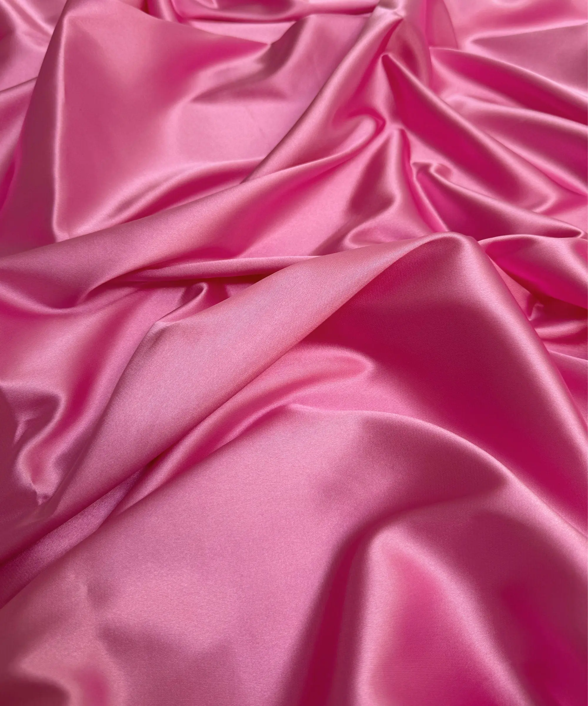 Candy Pink Silky Stretch Satin