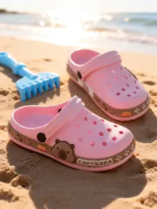 Kids Fashion Hole Shoes, Lightweight Comfortable Capybara Pattern, Suitable for Boys Girls Daily Casual Outdoor Sports, Children Beach Shoes