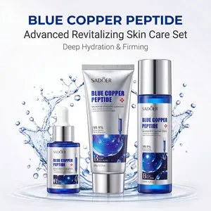 GHK-CU Copper Peptide Skincare 3-Piece Set  Facial Cleanser, Toner & Serum Set   GHK-CU Copper Peptide+ Niacinamide + Sodium DNA SerumGHK-CU
