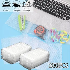 200 Pcs Bubble Pouches Cushioning Packaging Bags Thickening Shockproof Foam Bags Double Walled Cushioning Bags Fashion Accessories