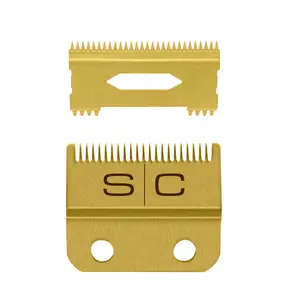 Stylecraft Premium Gold Titanium Fade Hair Clipper Blade Set - Fixed & Moving Blades for Gamma+ & StyleCraft Models - Hypoallergenic & Rust-Resistant