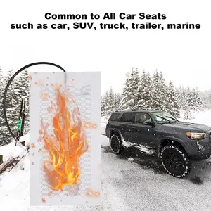 12V Carbon Fiber Seat Heater Kit for 2 Seats with High Low Temperature Switch Seat Cover Heated Pad Heating Cushion Warmer for E-bikes Motorcycles Car ATV