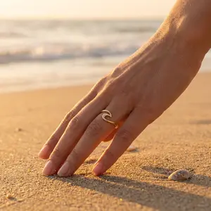 Salty Surf Ocean Wave Ring