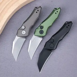 7350 Outdoor Folding Knife, Aluminum Alloy Handle, High Hardness Corrosion Resistant Blade, EDC Pocket Cutting Tool for Camping Driving Fishing, Ideal Gift for Men