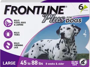 FRONTLINE Spot-On Topical Flea & Tick Prevention Treatment for Dogs - 6 Doses