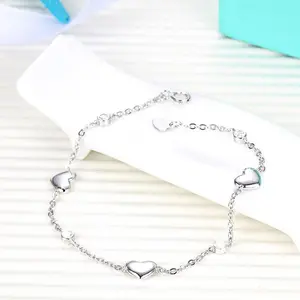 Bezel Stone Heart Bracelet