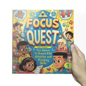 Kids Attention Span Workbook (English) | Concentration Games | Visual Tracking Logic Puzzles Matching Sorting | Preschool Kindergarten Teaching Supplies