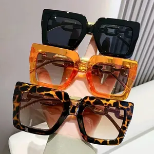 Fashionable Large Frame Plastic Clothing Glasses, 3 Counts/set  Retro Outdoor Travel Glasses, Party Eyewear for Festival Graduation Bar