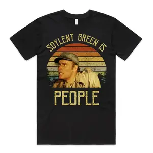 Soylent Green Shirt, Charlton Heston Soylent Green is people Vintage T-Shirt, 1980s Movies TV Show Quote Unisex TShirt