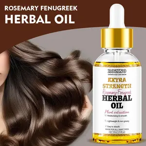 ROZINO Rosemary Fenugreek Herbal Hair Oil 30ml Jojoba Oil Strengthen Hair Roots Anti-Hair Loss Nourish Smooth Shine Lightweight Non-Greasy Fast Absorbing For All Hair Types