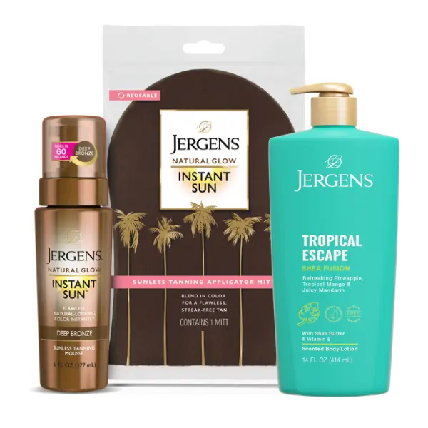 Deep Bronze Mousse + Tropical Escape + Mitt