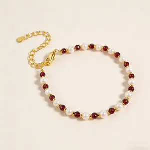 Natural Aquamarine & Pearl Bracelet | Your New Go-To Fresh & Elegant Accessory Healing Crystal Jewelry for Women