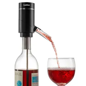 Ivation Electric Wine Aerator and Dispenser, Rechargeable Automatic Wine Pourer with Touch Button