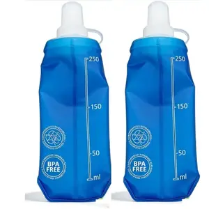 Outdoor Sports Cycling Portable Soft Water Bottle Tpu, Hiking Running Water Bottle Squeeze Foldable, Durable Lightweight Design