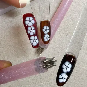 Flower Dotting tool to draw flower daisy nail design summer nail spring nail cây châm bông