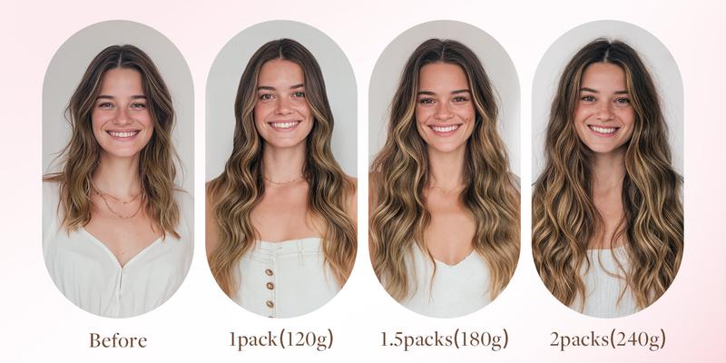 GOOGOO Hair Extensions Clip in Human Hair Natural Straight Easy To Style Soft GOOGOO Hair Extensions Clip in Human Hair Natural Straight Easy To Style Soft