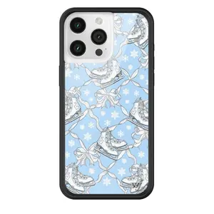 Wildflower Cases - Ice Skates, Limited Edition iPhone Case |  Accessories Durable Protection Custom Winter Snow Blue Ribbon Dainty