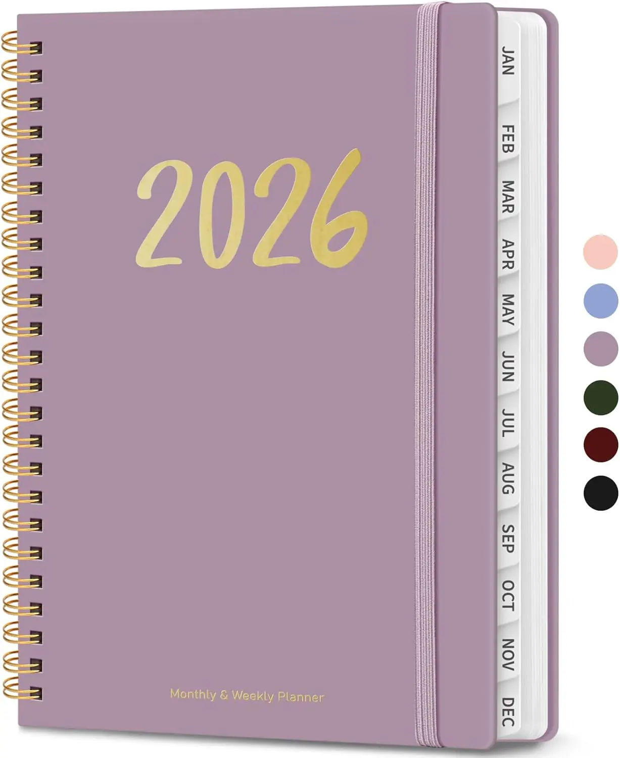2026 Planner - Weekly and Monthly Planner, January  to December , Spiral-Bound  Calendar Planner Book, Inner Pocket, Perfect for Office, Home, and School Supplies - A5