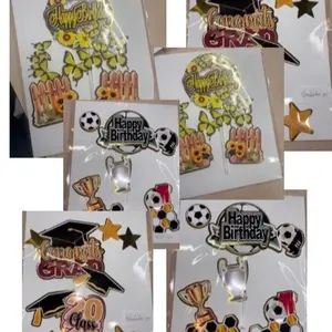 6 sets of cake toppers for cake decoration