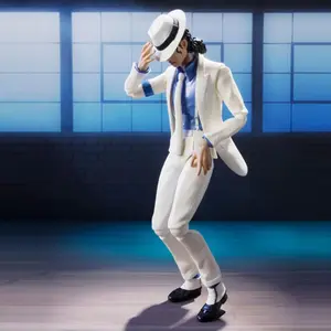 Moonwalk Dancer In Stock Michael Jackson MJ Action Figure, Smooth Criminal Moonwalk Thriller Joint Movable Statue, Pop Music Legend Collectible Model, Desktop Decor, Birthday Christmas Halloween Thanksgiving Gift for Music Fans