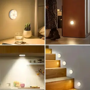 USB Rechargeable LED Under Cabinet Light, Motion Sensor LED Light, Adjustable Brightness Magnetic Mount LED Light for Closets, Stairs & Bedrooms Atmosphere Lighting
