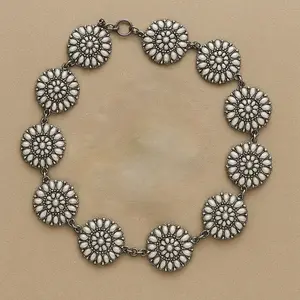 Vintage Western Concho Statement Belt with Oval Floral Medallions