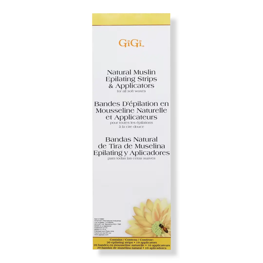 1.75"X4.5" Small GiGi Natural Muslin Epilating Strips for Hair Waxing/Hair Removal, 100 Strips