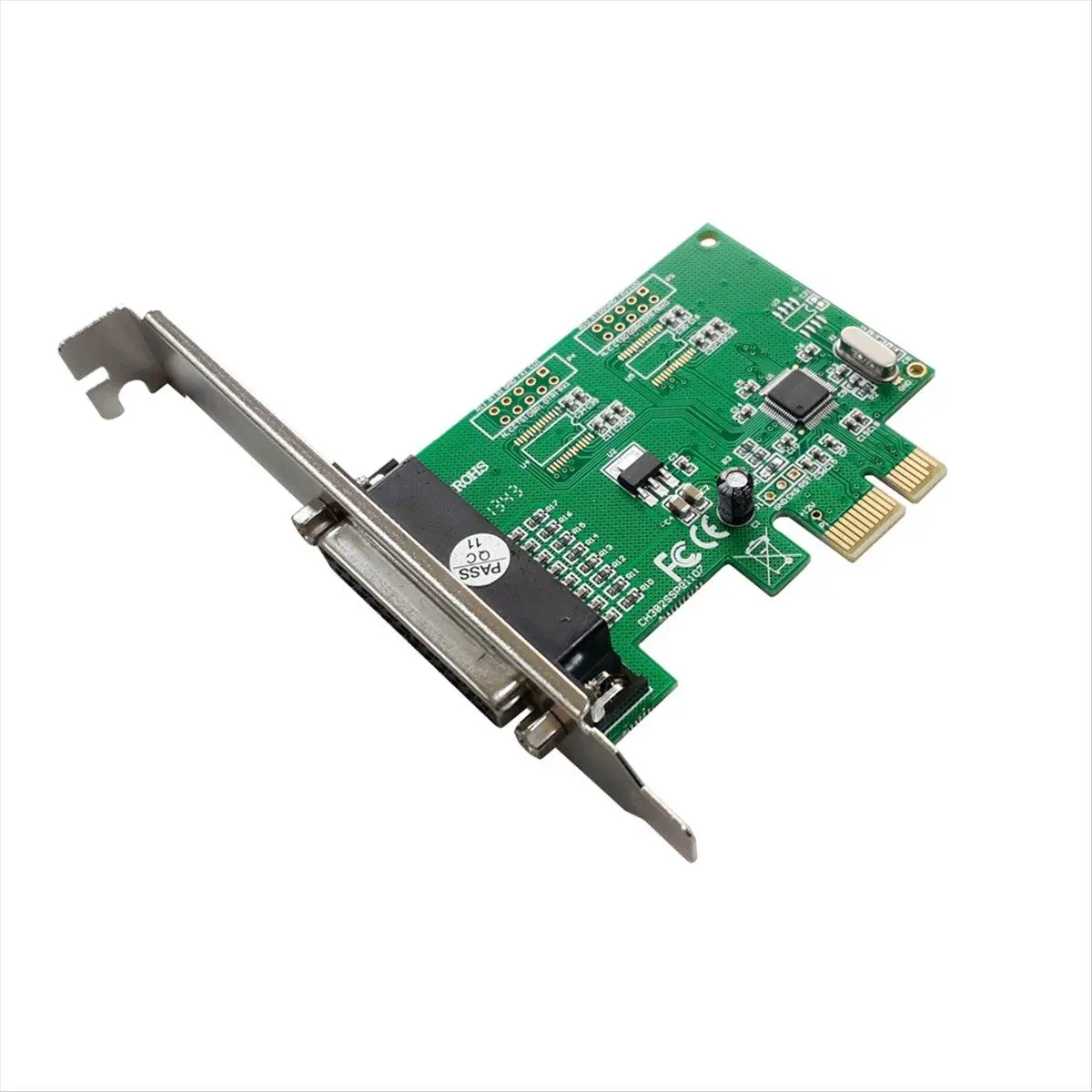 1 x CH382L PCI-E Parallel Port Card - ST38 PCIe X1 Linux Controller Card with DB-25 Pin, 16C550, 3.3V, 256-Byte FIFO Buffer, Auto Hardware Rate Control, Dual Serial Port, RS232, RS485 for LTP Print Terminal Industrial Expansion