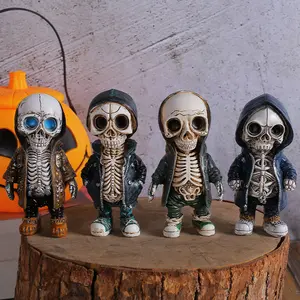 Halloween Skeleton Decoration, Spooky Fashion Creative Skull Design Figurine, Festival Atmosphere Props, Halloween Party Supplies, Home Decor Accessories, Decoration Items