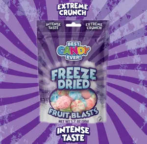 BestCandyEver - Freeze Dried Fruit Blasts Melt-In-Mouth-Experience Intense Taste Extreme Crunch Sour Snack