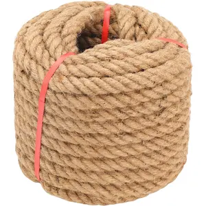 Natural Jute Hemp Rope 25mm Thick Manila Rope for Crafts, Railing & Home Decoration