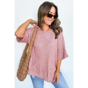 Priscilla Waffle Knit Oversized Top - BACK IN STOCK