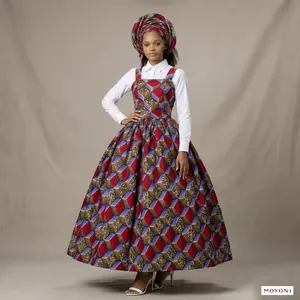 Zuri Ankara Pinafore Midi Dress