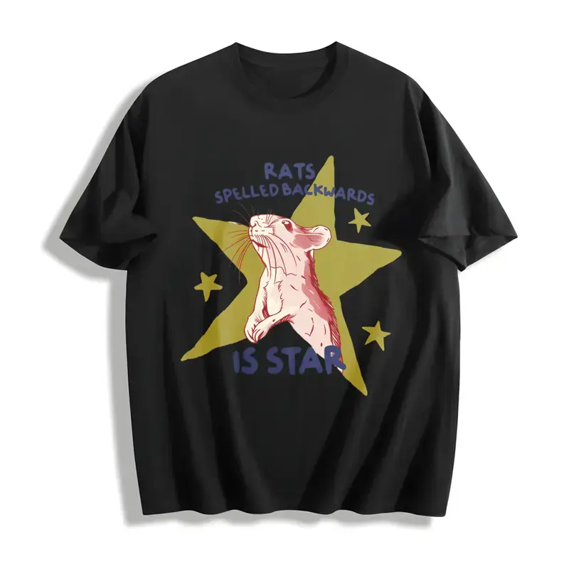 Rat Spelled Backwards is Star Shirt, Funny Rat Graphic Tee, Funny Meme Tshirt
