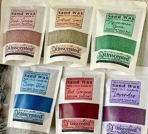 12oz Sand Wax Candle Kit - Natural Sand (Beach) Color - WAX + WICKS + FRAGRANCE OILS - Cocktail Scents