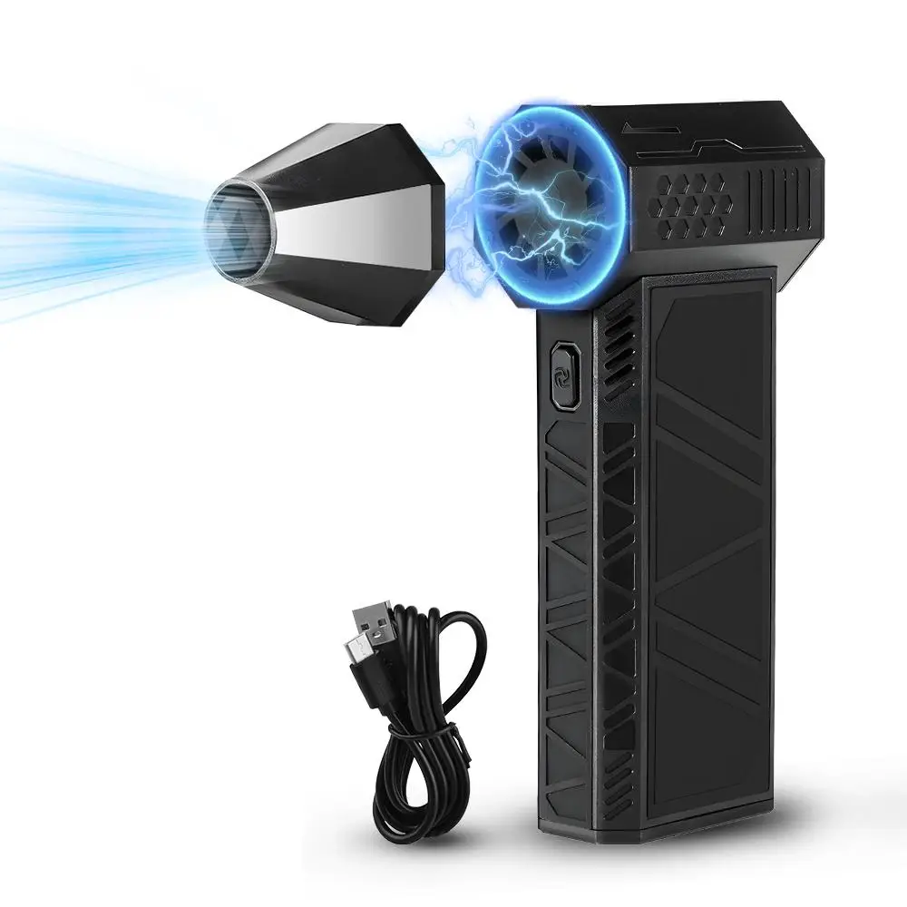 Compressed Air Duster, 3-gear 130000 Rpm Electric Air Blower, Rechargeable Adjustable Cordless Jet Dry Blower, Cordless Leaf Blower, USB Vacuums Clean