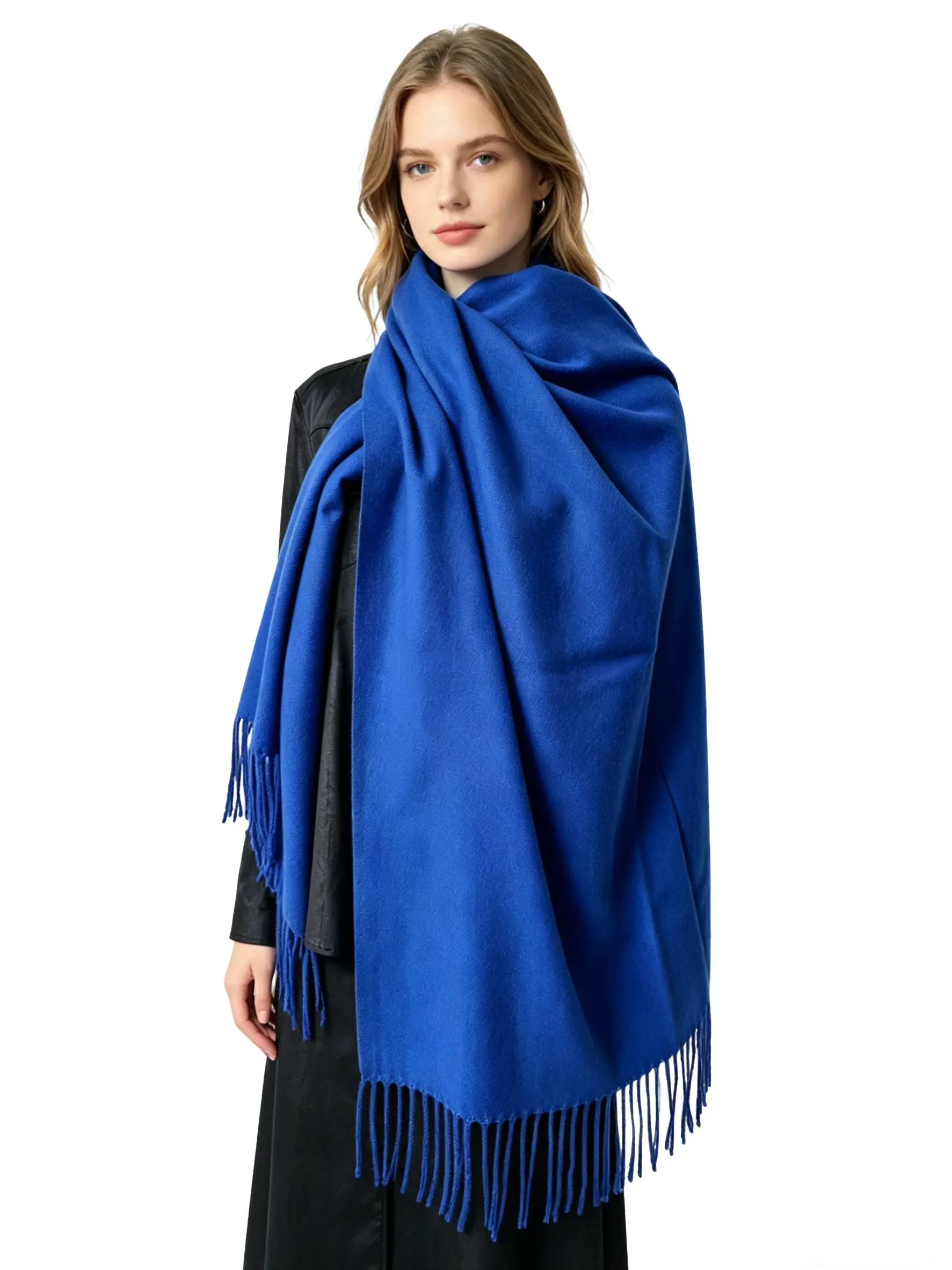 Women's Solid Color Pashmina Shawl Wrap - Soft Cashmere-Feel Oversized All Season Scarves (72x28 in), Fashion Accessory for Fall Winter Evening Dresses, Bridesmaid Gift