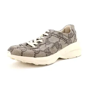 Pre-owned Gucci Rhyton Sneakers Jumbo GG Coated Canvas by Rebag