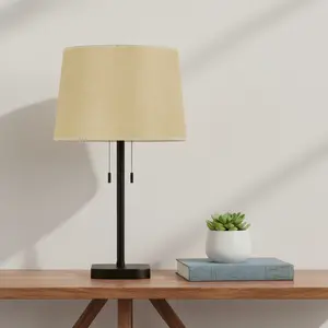 HomeRoots 654702 Tan Paper Plain Drum Lamp Shade