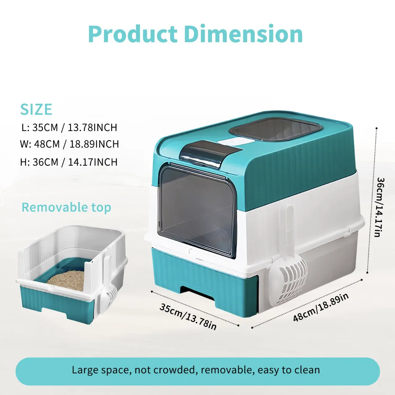 Automatic Self-Cleaning Cat Litter Box,Low Entry Suitable for Kittens & Big Cats, Silent Operation, Detachable Waste Bin, Easy to Clean Large Litter Tray for Multi-Cat Household Indoor Pet Accessories