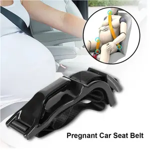 Pregnant woman seat belt cover, universal seat belt shoulder pad set and cushion pad, a car accessory designed to enhance riding comfort — black