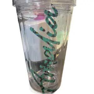 Personalized Cup with Custom Green Text Design Personalized Cup