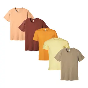 Bella Canvas Unisex CVC Jersey T-Shirts for Women & Men, Multi Pack Crew Neck Cotton / Polyester Bulk Undershirts - 15 Different Colors Short Sleeve Tee