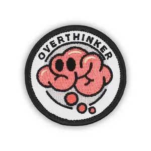 Adulting Merit Badge Embroidered Iron-On Patch (Overthinker)