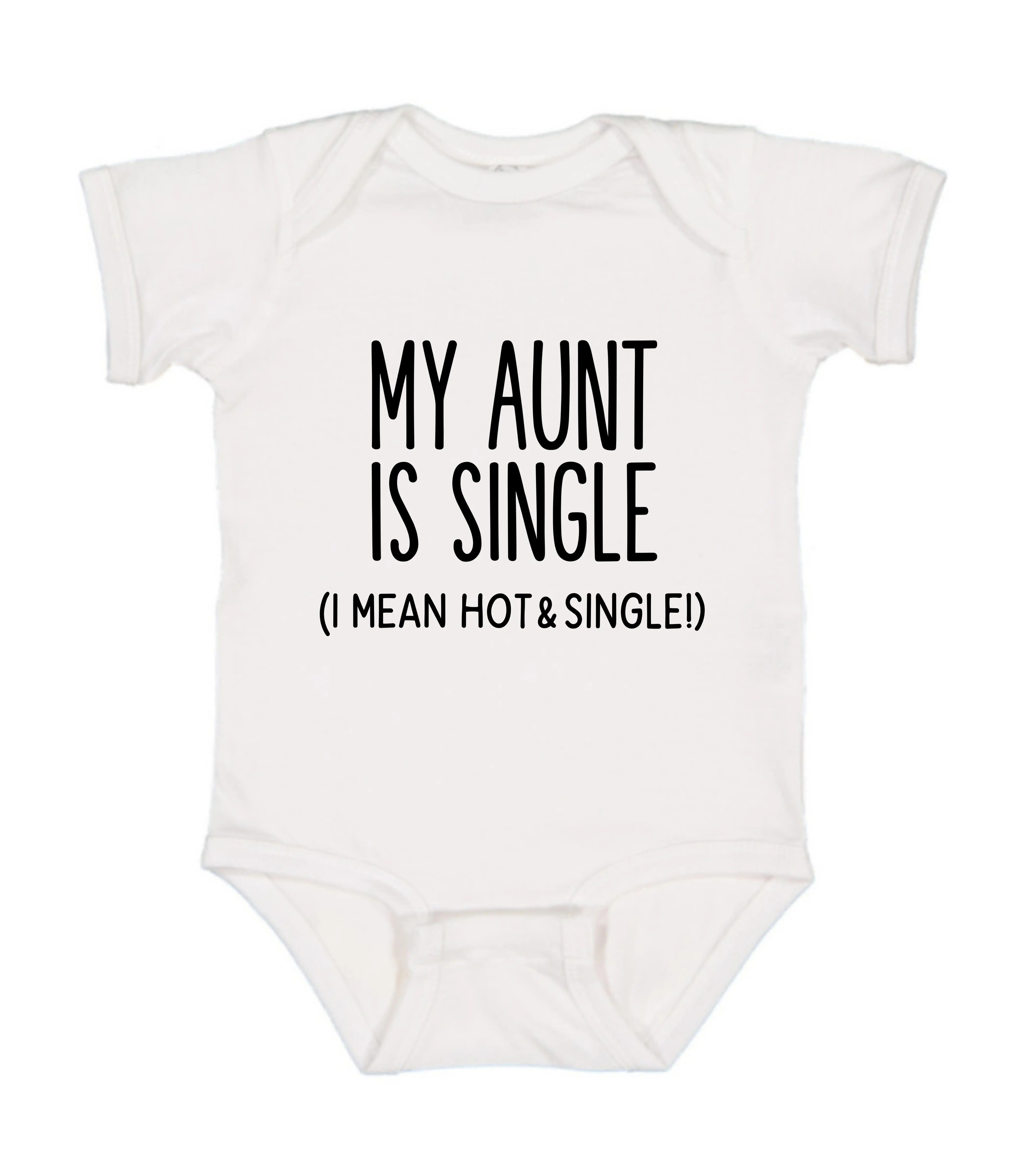 [BUBVORIE] My Aunt Is Single Onesie, Funny Baby Bodysuit, Sarcastic Novelty Baby Onesie, Funny Infant Onesie