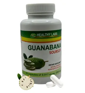 Guanabana (Soursop) Capsules - 90 Capsules, 500 mg Each - Natural Dietary Supplement