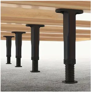 4 Adjustable Bed Slat Support Brackets Extendable Furniture Riser Frame, Under-Bed Beam Stabilizers