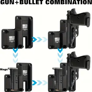 Quick Extraction Magnetic Bracket, Quick Access Magnetic Holster Bracket, Hidden Magnet, Suitable for Vehicles, Trucks, Home, Office, Pistol, Wall and Table Fathersdaygift